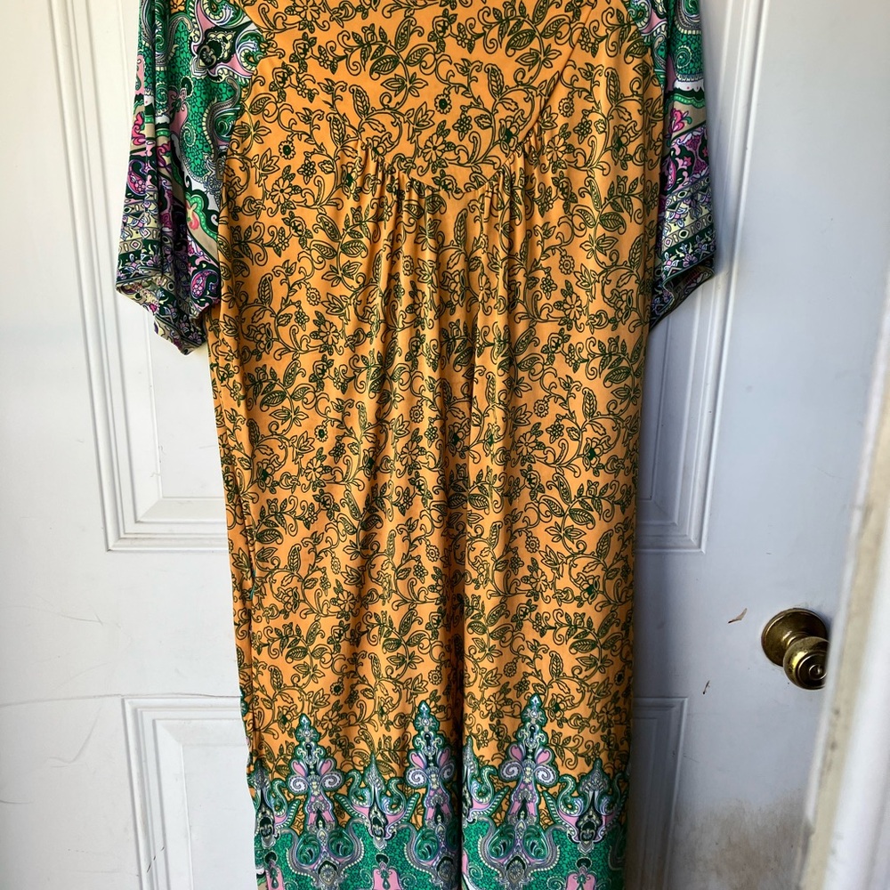 Casual Loose Colorful Short Sleeve  Dress L/XL Jim Bust 48”